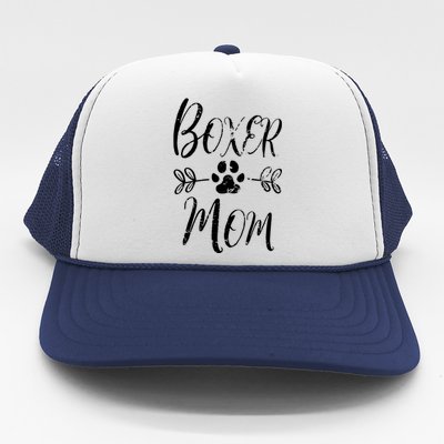 Boxer Mom Boxer Dog Lover Owner Funny Boxer Dog Mom Trucker Hat