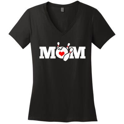 Bowling Mom Women's V-Neck T-Shirt