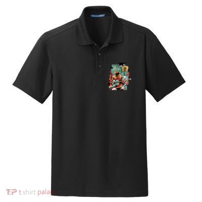 Blues Music Dry Zone Grid Polo