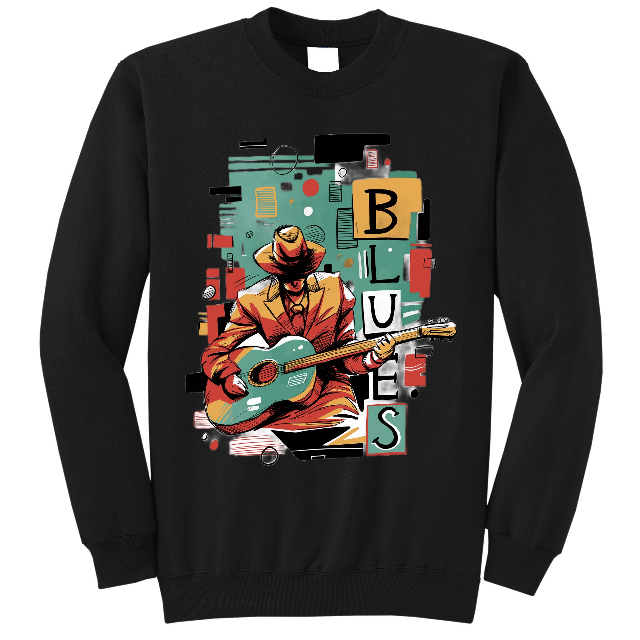 Blues Music Tall Sweatshirt