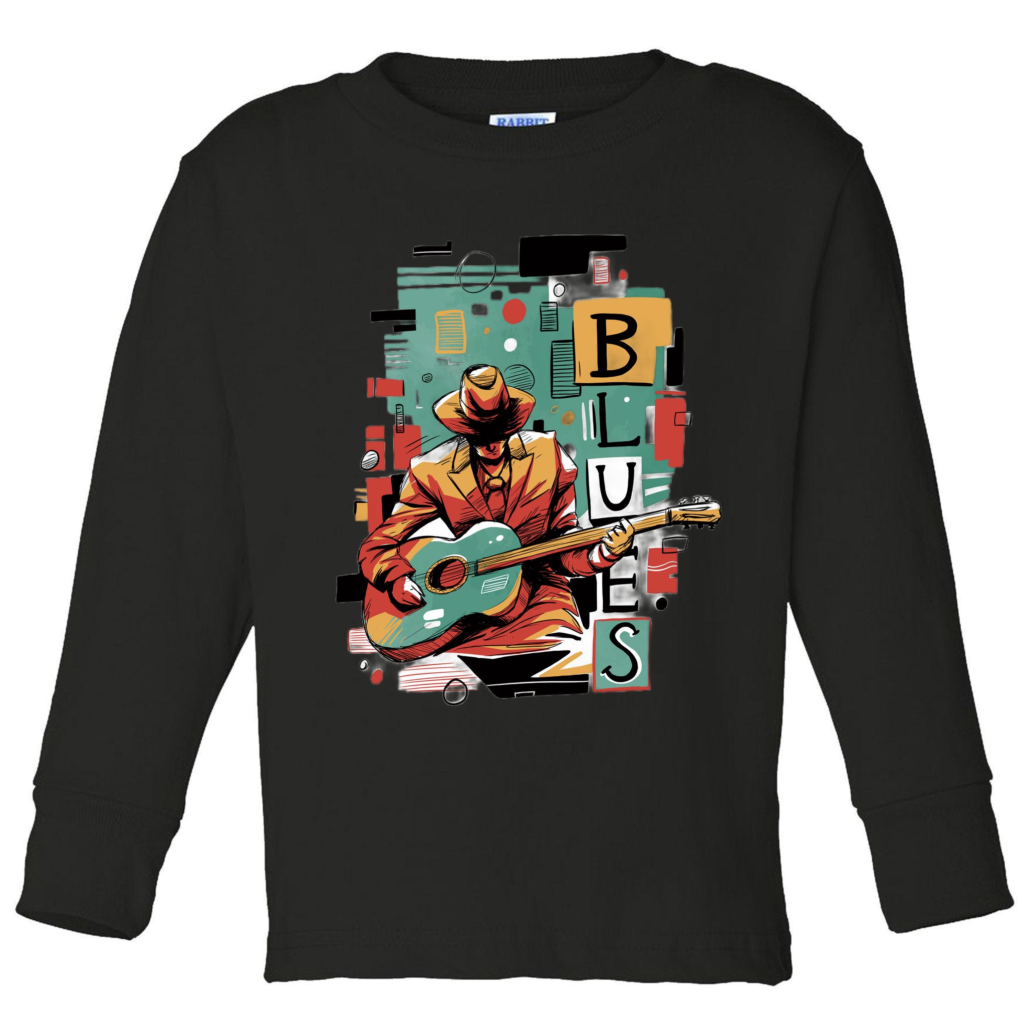 Blues Music Toddler Long Sleeve Shirt