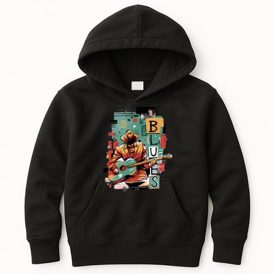 Blues Music Kids Hoodie