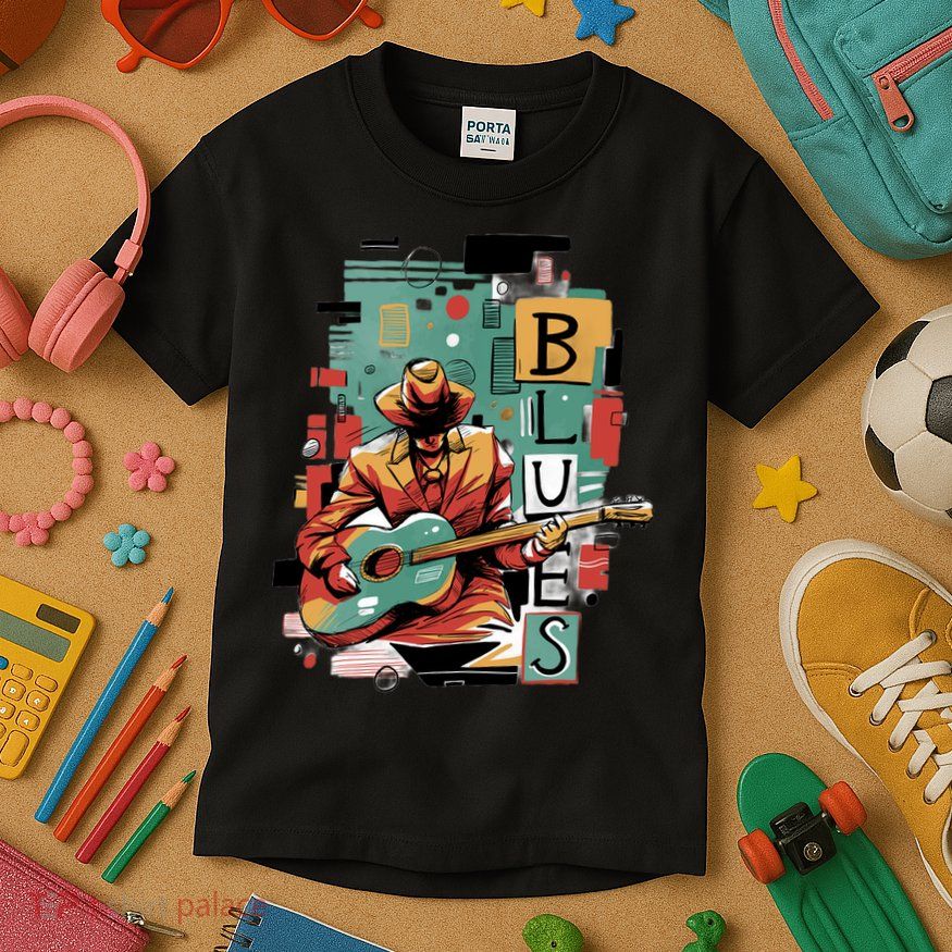 Blues Music Kids T-Shirt