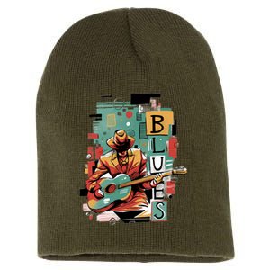 Blues Music Short Acrylic Beanie