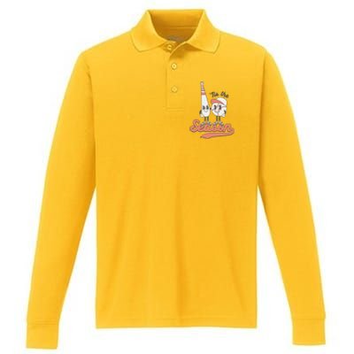 Baseball Mom Performance Long Sleeve Polo