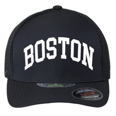 Boston Massachusetts Flexfit Unipanel Trucker Cap