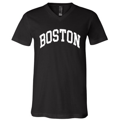 Boston Massachusetts V-Neck T-Shirt