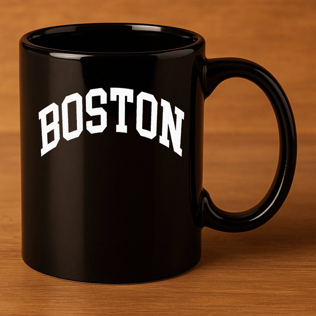 Boston Massachusetts 11oz C Handle Ceramic Mug