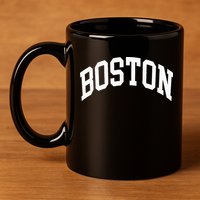 Boston Massachusetts 11oz C Handle Ceramic Mug