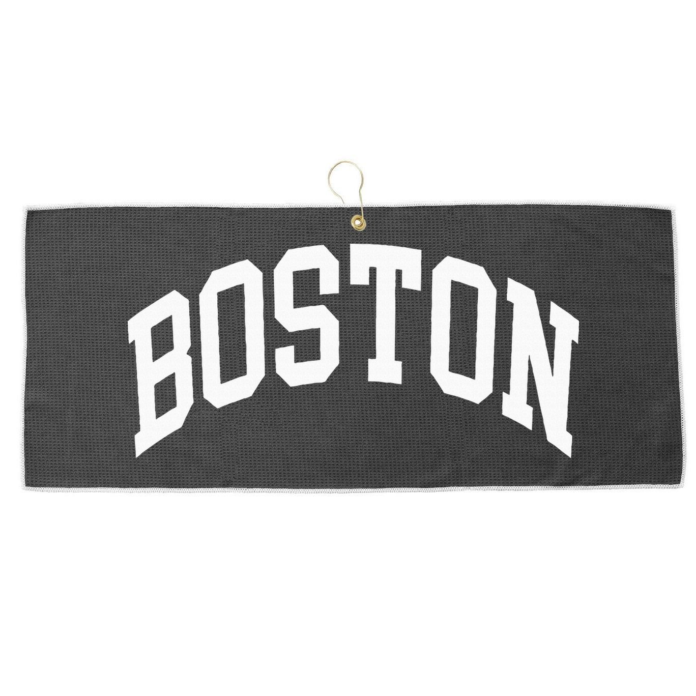 Boston Massachusetts Large Microfiber Waffle Golf Towel