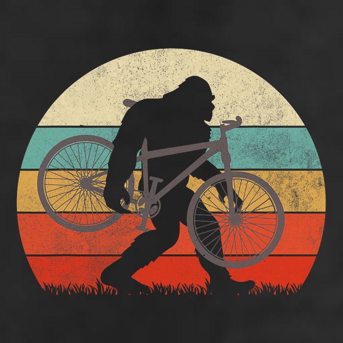 Bigfoot Mountain Bike Funny Mtb Biking Cycling Sasquatch Garment-Dyed Heavyweight T-Shirt