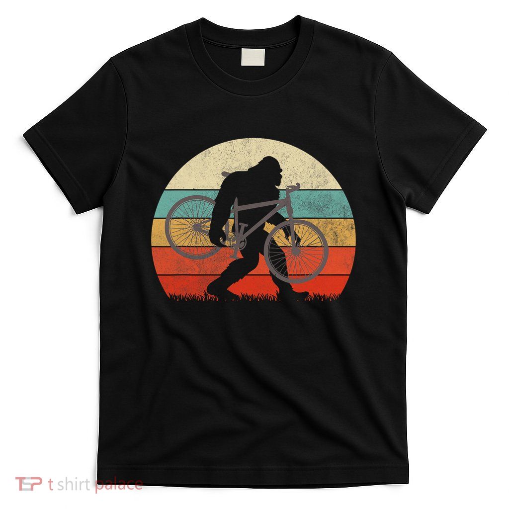 Bigfoot Mountain Bike Funny Mtb Biking Cycling Sasquatch T-Shirt