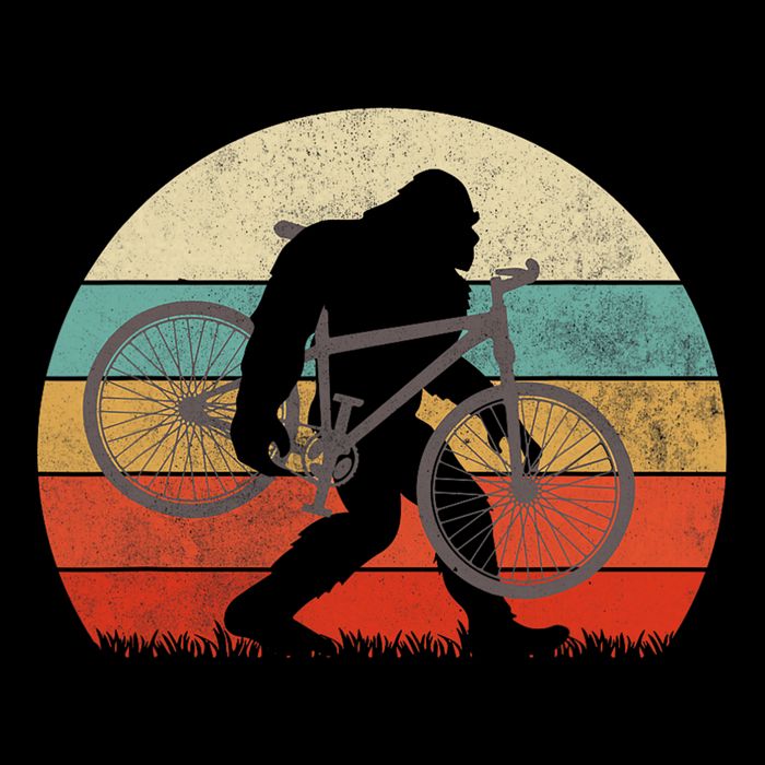 Bigfoot Mountain Bike Funny Mtb Biking Cycling Sasquatch City Backpack