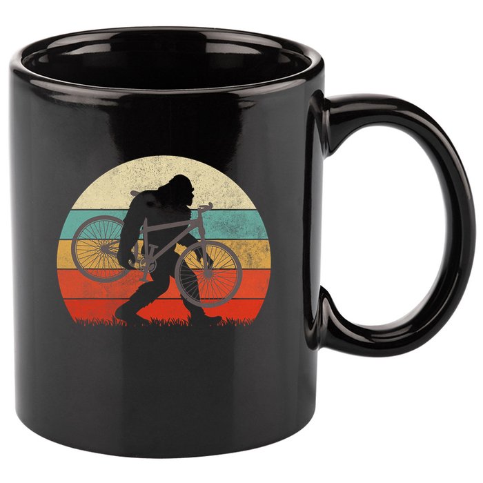 Bigfoot Mountain Bike Funny Mtb Biking Cycling Sasquatch 11oz C Handle Ceramic Mug