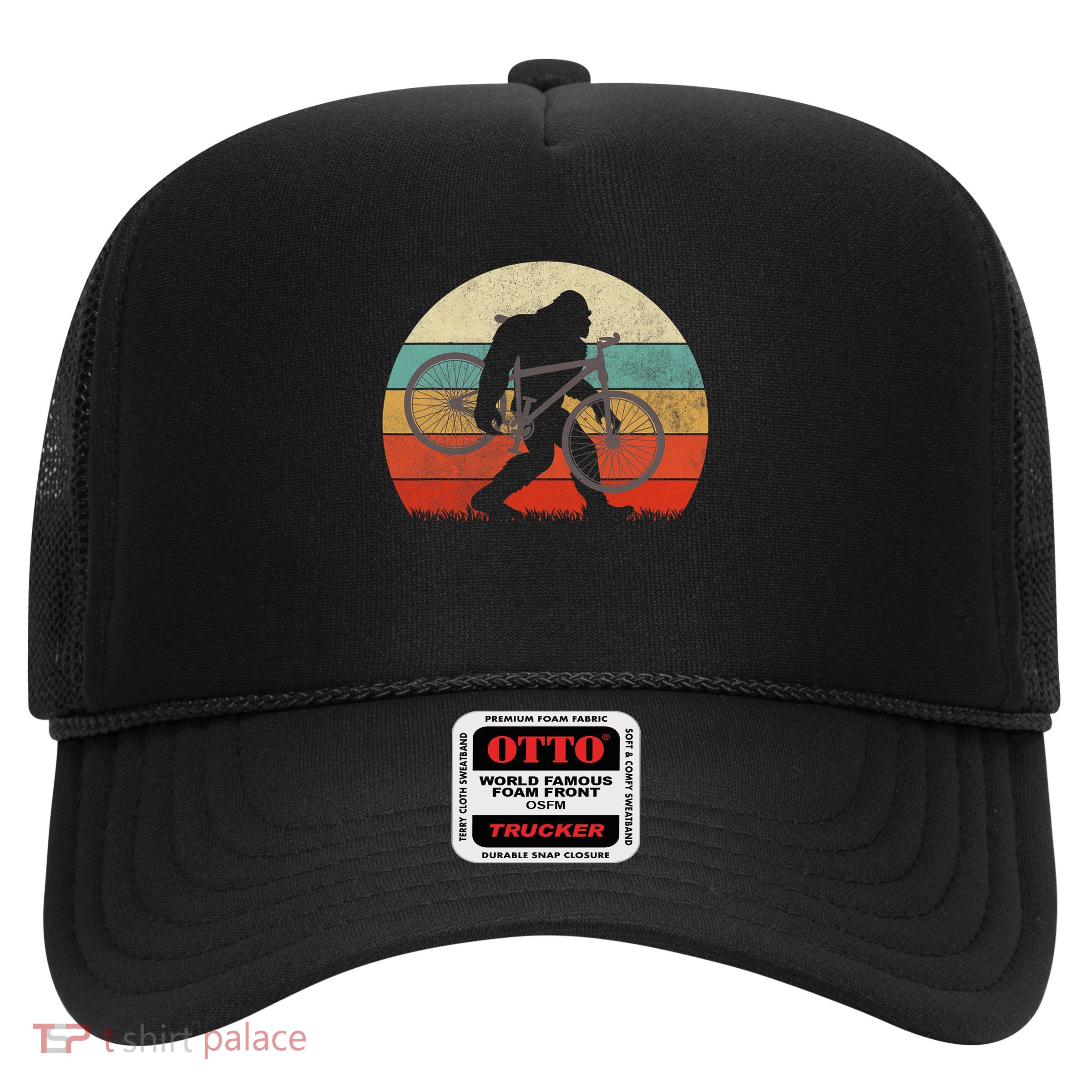 Bigfoot Mountain Bike Funny Mtb Biking Cycling Sasquatch Trucker Hat