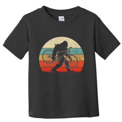 Bigfoot Mountain Bike Funny Mtb Biking Cycling Sasquatch Toddler T-Shirt