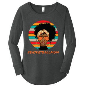 Basketball Mom Black  African American Afro Women's Perfect Tri Tunic Long Sleeve Shirt