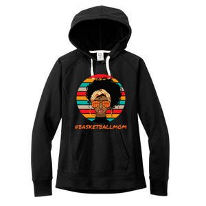 Basketball Mom Black  African American Afro Women's Fleece Hoodie