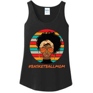 Basketball Mom Black  African American Afro Ladies Essential Tank