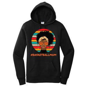 Basketball Mom Black  African American Afro Women's Pullover Hoodie