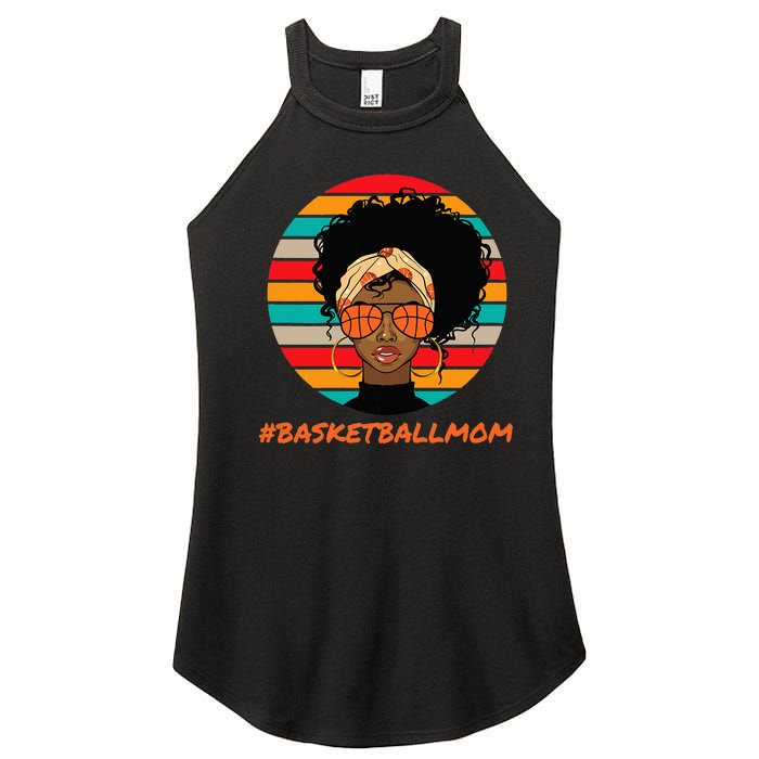 Basketball Mom Black  African American Afro Women's Perfect Tri Rocker Tank