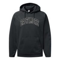 Baltimore Maryland Performance Fleece Hoodie