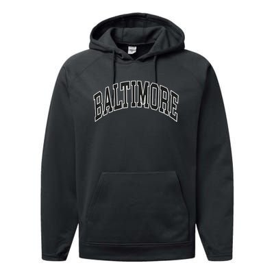 Baltimore Maryland Performance Fleece Hoodie