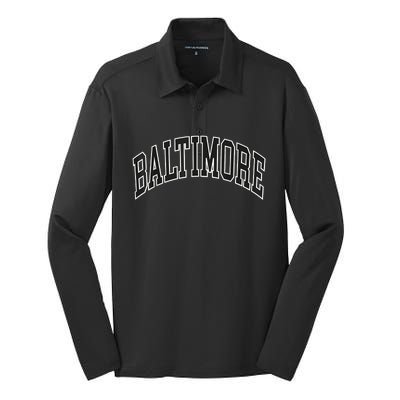 Baltimore Maryland Silk Touch Performance Long Sleeve Polo