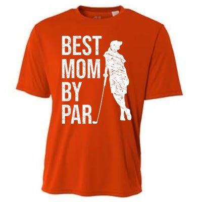 Best Mom By Par Funny Golfing Mom Loves Golf Mother's Day Gift Cooling Performance Crew T-Shirt