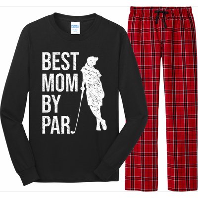 Best Mom By Par Funny Golfing Mom Loves Golf Mother's Day Gift Long Sleeve Pajama Set