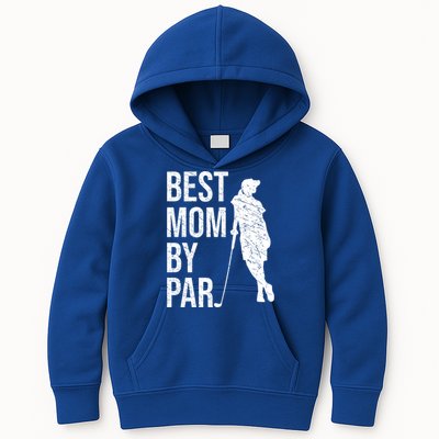 Best Mom By Par Funny Golfing Mom Loves Golf Mother's Day Gift Kids Hoodie