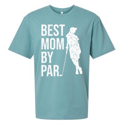 Best Mom By Par Funny Golfing Mom Loves Golf Mother's Day Gift Sueded Cloud Jersey T-Shirt