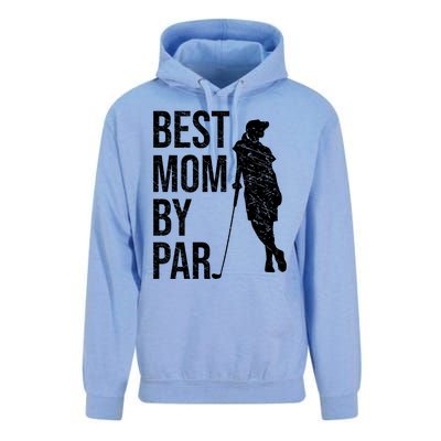 Best Mom By Par Funny Golfing Mom Loves Golf Mother's Day Gift Unisex Surf Hoodie