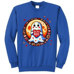 Be My Boo ValentineS Day Ghost Illustration Gift Sweatshirt