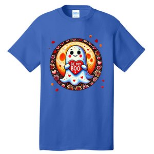 Be My Boo ValentineS Day Ghost Illustration Gift Tall T-Shirt