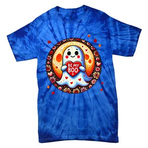 Be My Boo ValentineS Day Ghost Illustration Gift Tie-Dye T-Shirt