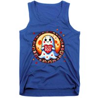 Be My Boo ValentineS Day Ghost Illustration Gift Tank Top