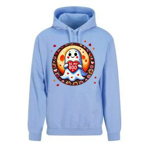 Be My Boo ValentineS Day Ghost Illustration Gift Unisex Surf Hoodie