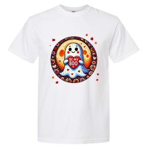 Be My Boo ValentineS Day Ghost Illustration Gift Garment-Dyed Heavyweight T-Shirt