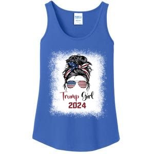 Bleached Messy Bun Trump Gift Ladies Essential Tank