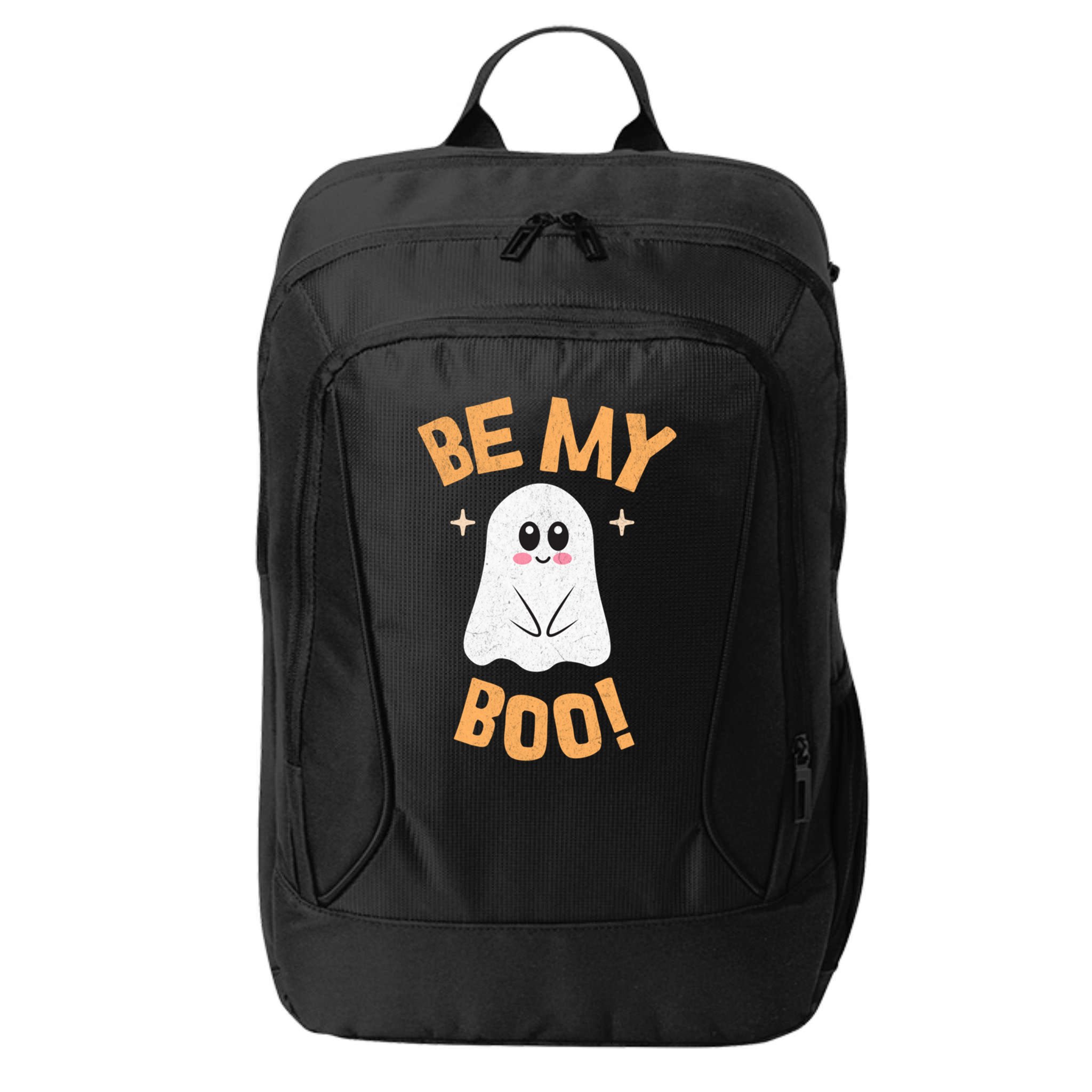 Be My Boo! Cute Shy Funny Halloween Ghost Funny Gift City Backpack