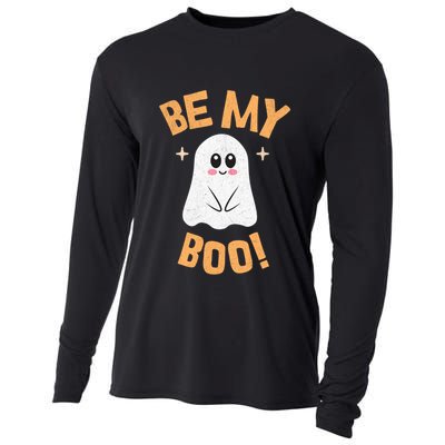 Be My Boo! Cute Shy Funny Halloween Ghost Funny Gift Cooling Performance Long Sleeve Crew