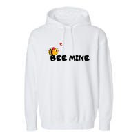 Bee Mine Bees Valentine Garment-Dyed Fleece Hoodie