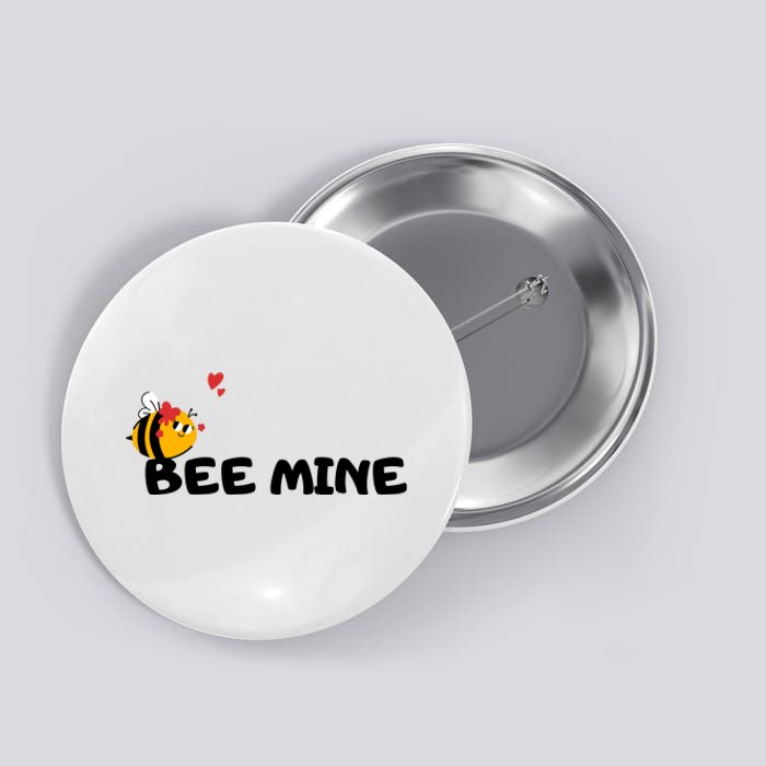 Bee Mine Bees Valentine Button