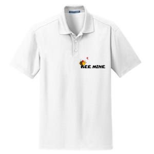 Bee Mine Bees Valentine Dry Zone Grid Polo