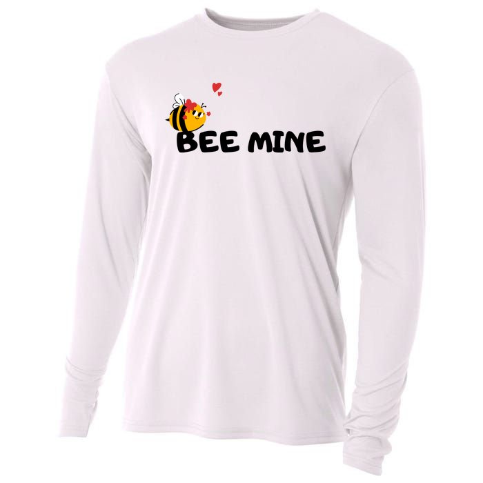 Bee Mine Bees Valentine Cooling Performance Long Sleeve Crew