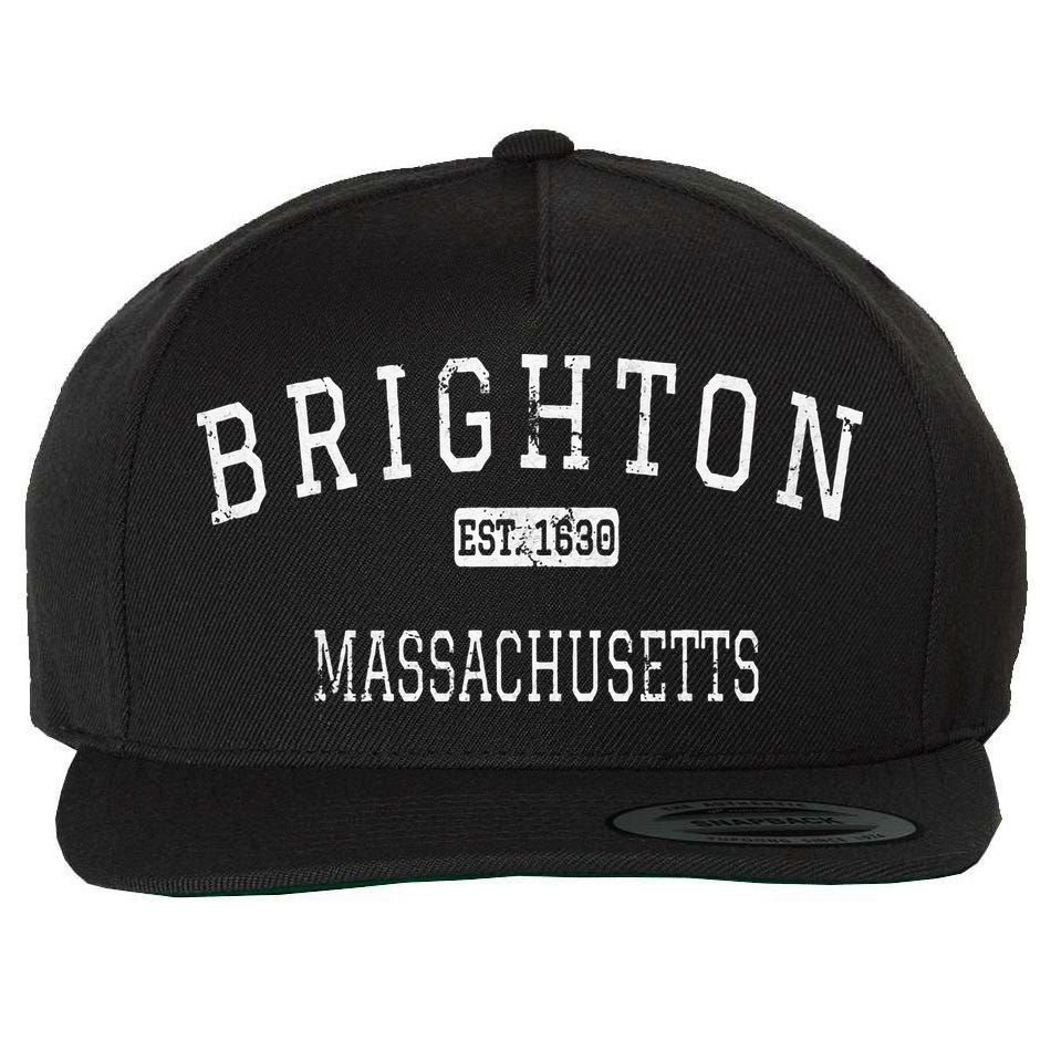 Brighton Massachusetts Boston MA Vintage Wool Snapback Cap