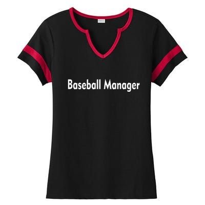 Baseball Manager Ladies Halftime Notch Neck Tee