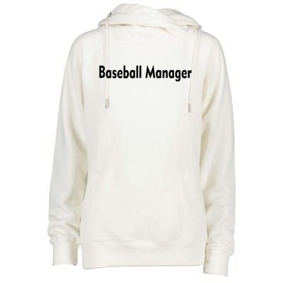 Baseball Manager Womens Funnel Neck Pullover Hood