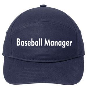 Baseball Manager 7-Panel Snapback Hat